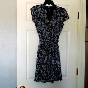 Black dress with white flowers